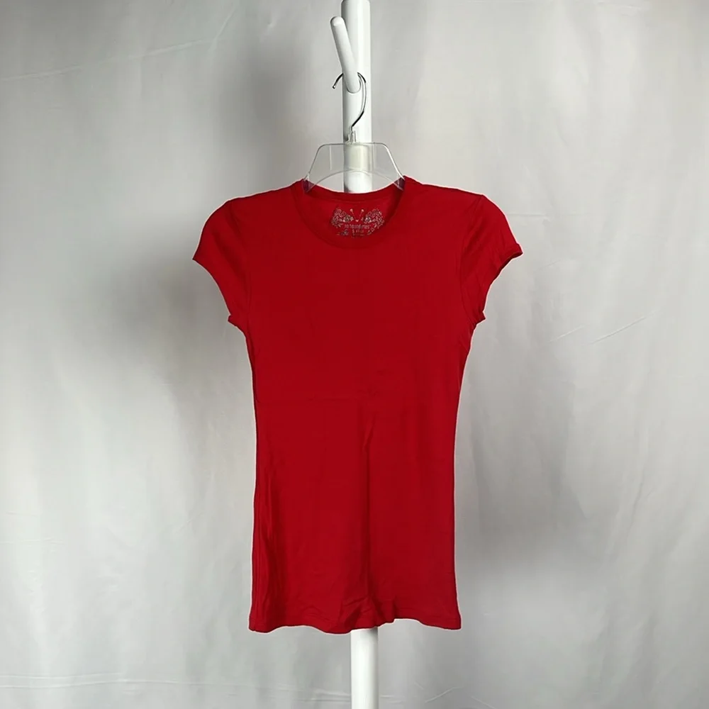 4 Pack Lightweight Layering Stretch Tees Red Yellow Pink Green T-Shirt Juniors S - Picture 6 of 12